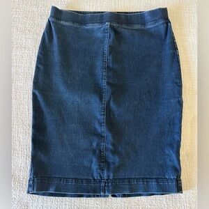 One 5 One Denim Stretch Straight Pencil Skirt Knee Length Medium